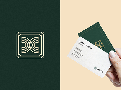 Hotel Dois Ces branding design flat green hotel hotels icon logo logo design logotype room vector