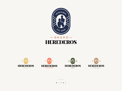 Herederos Logos branding business design flat logo logo design logotype vector
