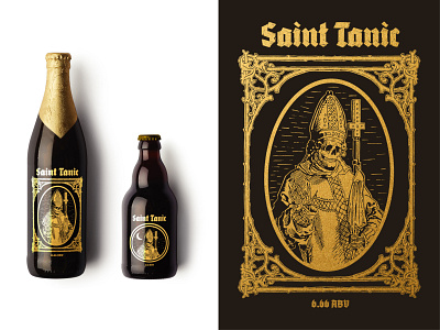 Saint Tanic Beer beer beer branding beer label design illustration