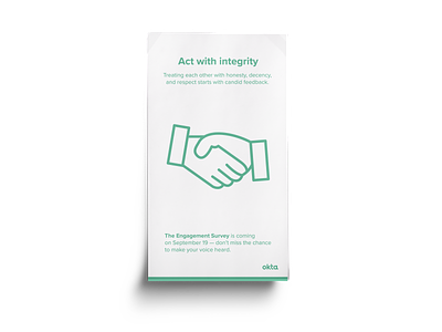 Okta Employee Engagement Survey campaign design color digital design graphic design print design visual visual design