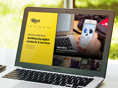 Homepage iteration agency bold desktop full screen homepage portfolio redesign ui ux yellow