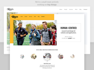 ResIM's site redesign process banner black design homepage portfolio redesign research slider ui ux white yellow