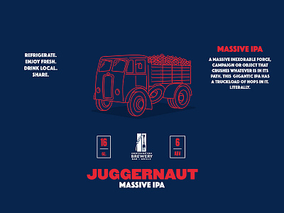 Juggernaut beer brewery hops ipa lorry