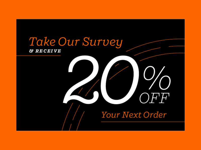 Loyalty Survey web email banner survey orange typography