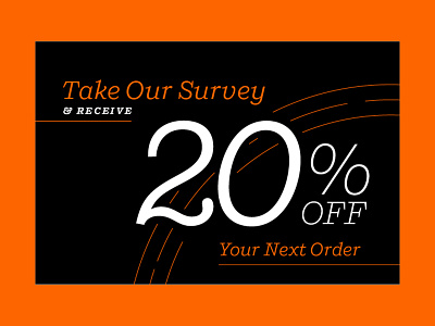 Loyalty Survey banner email orange survey typography web