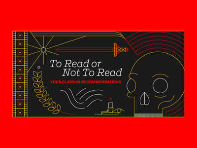 To Read or Not To Read banner candle email leaves shakespeare skull sword typography web