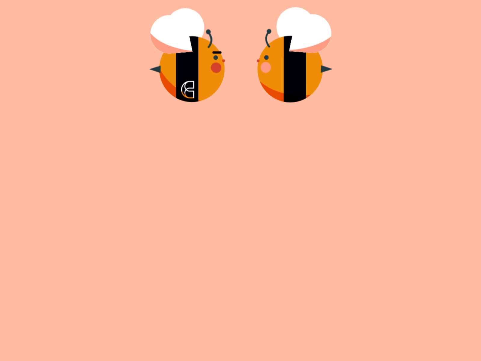 Bee Lovers gif aftereffects bees giphy illustration illustrator valentines vector