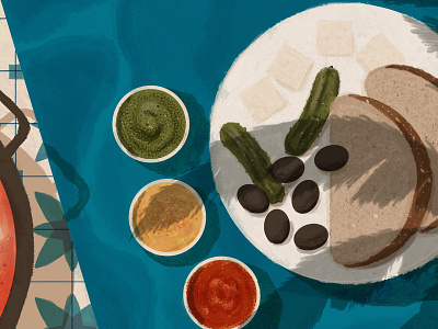The Best Breakfast Spots in Lev Ha'ir, Tel Aviv design editorial editorial illustration food illustration illustrator israel minimal photoshop summer tel aviv texture vector