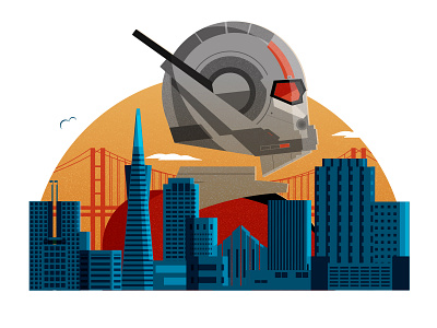 The Best Locations Featured in the Marvel Cinematic Universe ant man cityscape editorial editorial illustration endgame illustration illustrator marvel comics minimal san francisco vector