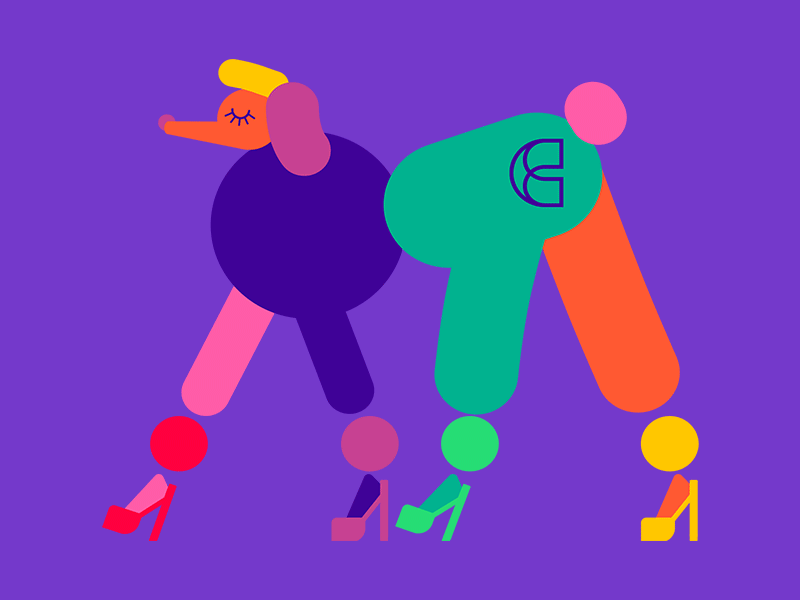 Culture Trip LGBT Gif Poodle animation gif branding colours design editorial editorial illustration illustration illustrator lgbt minimal motion pride pride month rainbow vector