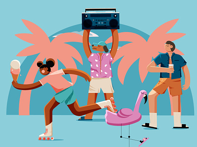Spotify Playlist cover Culture Trip design editorial editorial illustration illustration illustrator minimal music spotify summer vector