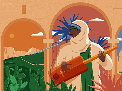 An Insiders Guide to Gnawa and Chaabi Music in Marrakech design editorial editorial illustration illustration illustrator marrakech minimal morocco vector