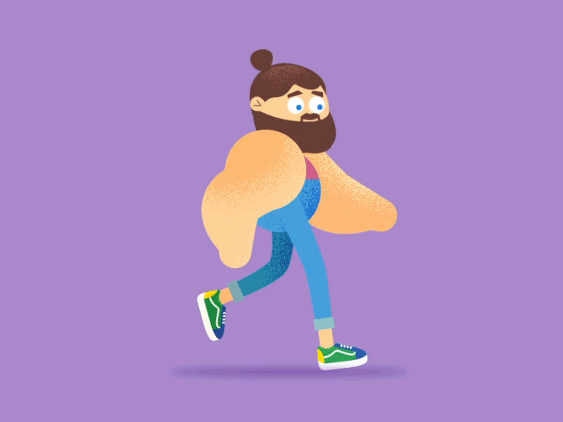 When you've skipped way too many leg days.. bulky running run cycle gym artwork creative colorful vector motion art motion graphics animation 2d animation illustrator illustration characterdesign animated art character design character cartoon