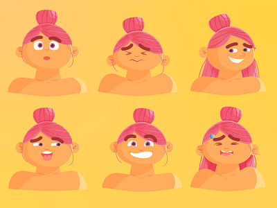 Expressions 2d animation adobe illustrator art artwork cartoon cg art character character design colorful creative expression girl girl character girl illustration illustration illustrator summer vector women women in illustration