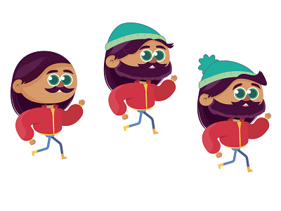 new character in progress adobe illustrator art artist artwork bearded man cartoon character character design colorful concept creative design hipster illustration illustrator vector