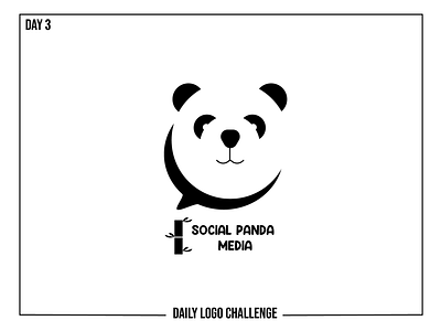 Day 3 - Panda adobe illustrator app branding dailylogochallenge dailylogochallengeday3 design flat graphic design icon illustration logo panda panda logo social media typography web