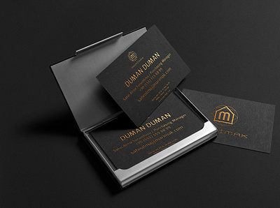 BRAND IDENTITY DESIGN - MARİMAK branding businesscard design digital art gold logo graphic design hello dribbble mockup photoshop socialmedia stationery vector