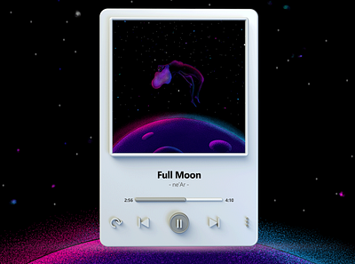 ne'Ar Moon Album Cover Artwork color art digital art graphic design hello dribbble illustration logo lowbrowart mockup