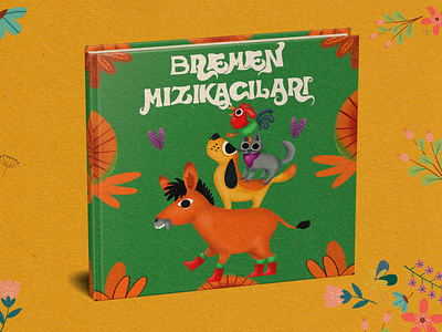 Childrens Book Cover Illustration - Bremen Mızıkacıları