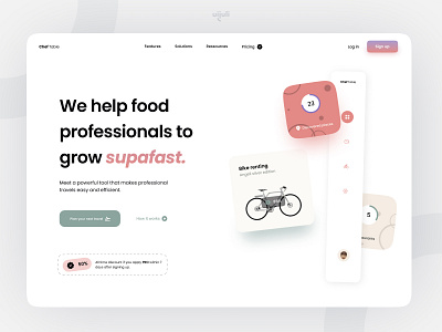 Chef Table | Landing page cooking desktop landing ui webdesign