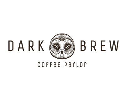 Dark Brew Logo branding coffee shop logo