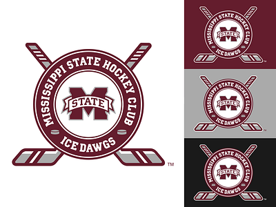 Mississippi State Hockey Club Logo bulldogs college hockey hail state hockey ice dawgs mississippi state