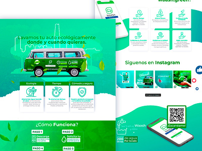 Waash Green ui ux webdesign wordpress