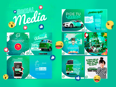 social media branding green social social media social media design