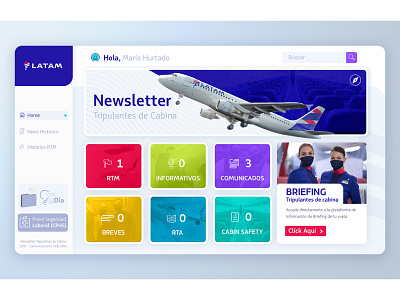 Latam Crew Newsletter design ui ux web