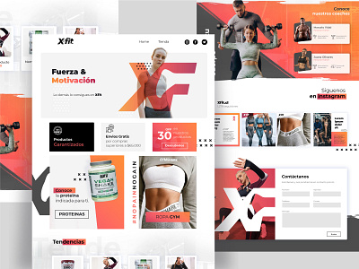 XFIT Web Design branding branding design design graphic design logo product design ui ux web