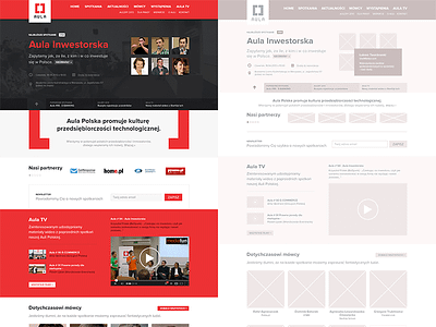 Aula Polska - complete redesign (mockup/design) clean design flat information mockup responsive uxui webdesign