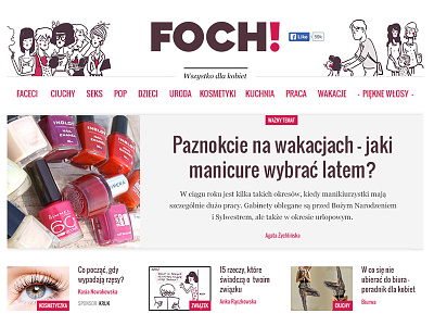 Foch flat girly news ui web webdesign woman