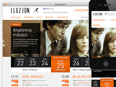 Iluzjon cinema mobile responsive rwd ui web webdesign