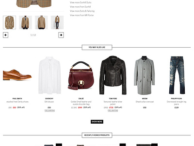 Milan Style product page by Ola Drachal - Zajdzik on Dribbble