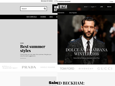 Milan Style home page clean ecommerce fashion minimalistic playfair responsive rwd style