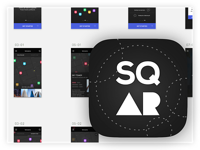 sqAR app icon app app icon ar clean dark design ios mobile