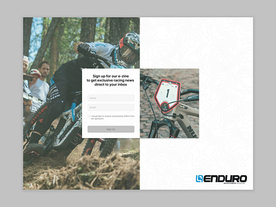 Mountain Bike E-zine Signup Page branding dailyui form design ui web