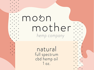Moon Mother Packaging Design - Original botanicals branding cbd cbd logo cbd oil design hand drawn illustration logo skincare