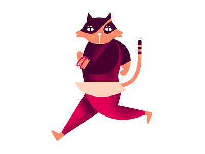 Runner | MAFIA THE CAT animal cat colorful design graphic illustration procreate