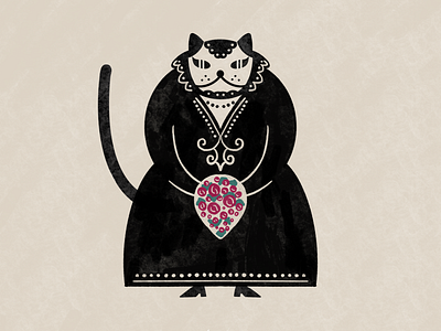 Bride animal cat design graphic graphicdesign illustration procreate