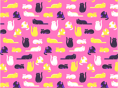 Cats pattern animal cat design graphic graphicdesign illustration pattern pattern design