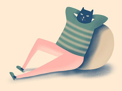 Catman animal cat design illustration procreate