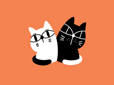 Neco-to-neco animal cat design illustration procreate