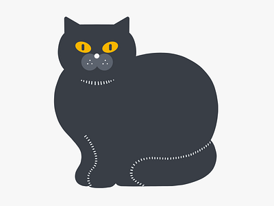 British Shorthair animal cat design graphic illustration procreate