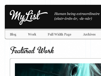 MyList blog portfolio theme type