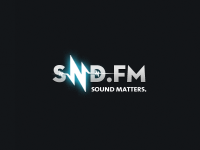 Snd.fm design indie internet radio logo photoshop sound fm