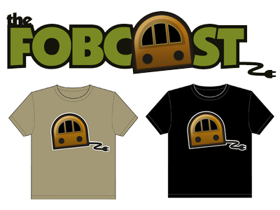 The Fobcast logo podcast t shirt