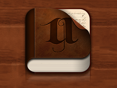 WIP: Utmost Icon/Logo book branding diary icon illustration iphone logo photoshop utmost wip