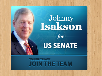 Join The Team ad campaign design isakson photoshop politics senate
