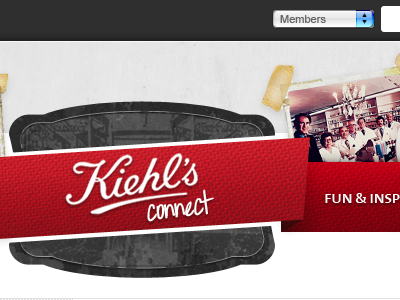 WIP: Kiehl's Connect Header collage design header kiehls photoshop ribbon web design